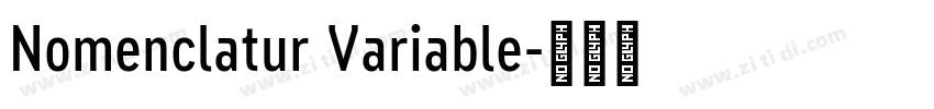 Nomenclatur Variable字体转换
